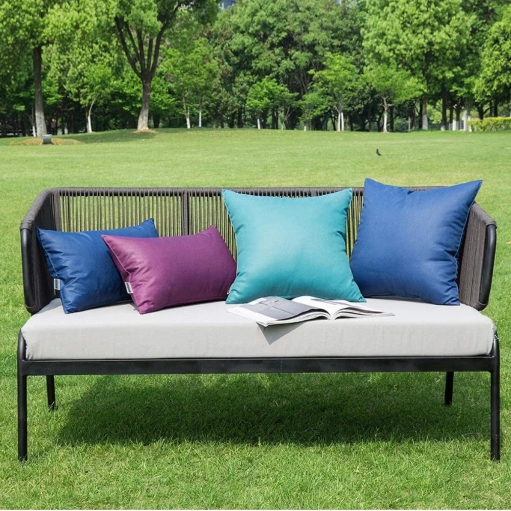 Luxury Home | Chic Navy Blue Outdoor Water Resistant Throw Pillow Covers